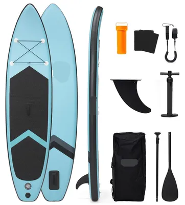 Image de Planche de stand-up paddle gonflable - Planche de paddle - Planche gonflable - Design vert menthe