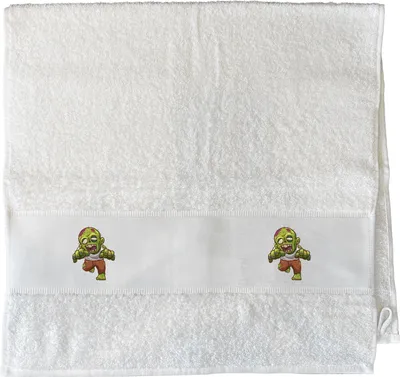 Produktbild von Huuraa Handtuch Zombie Fabelwesen 50x100cm White Baumwolle Handtuch Geschenkidee