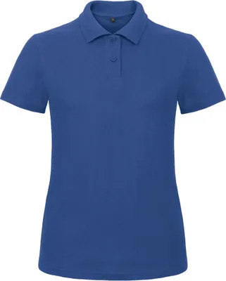 Produktbild von B&C Damen Polo Shirt T Shirt Kragen Basic Poloshirt T-Shirt kurzarm, Größe:L, Farbe:Royal Blau