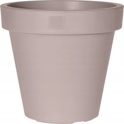 Produktbild von Runder Kunststofftopf beige 34 x 31 cm