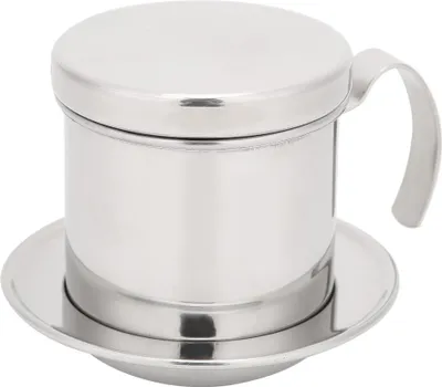 Zdjęcie produktu dla Wietnamski filtr do kawy ze stali nierdzewnej Drip Pot Pot Pot Home Kitchen Office Restaurant Cafe UseGloss Silver