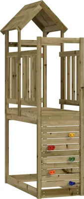 Produktbild von Spielturm Braun 53 x 110,5 x 214 cm Massives imprägniertes Holz
