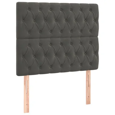Produktbild von Kopfteil Dunkelgrau 100 x 7 x 118/128 cm Samt