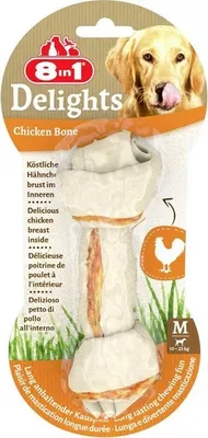 Zdjęcie produktu dla 8in1 Chicken Bone M, Przekąski, Pies, Dorosły, Kurczak, 65 g, Bezglutenowe