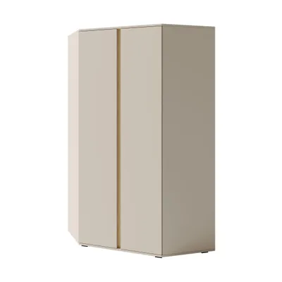 Produktbild von Eckschrank LICO 95x195 cm Kleiderschrank mit 2 Türen & 2 Kleiderstange & 8 Einlegeböden, Sandbeige