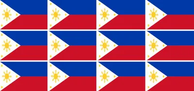 Produktbild von Mini Aufkleber Set - Pack glatt - 50x31mm - selbstklebender Sticker - Philippinen - Flagge / Banner / Standarte fürs Auto, Büro, zu Hause und die Schule - 12 Stück