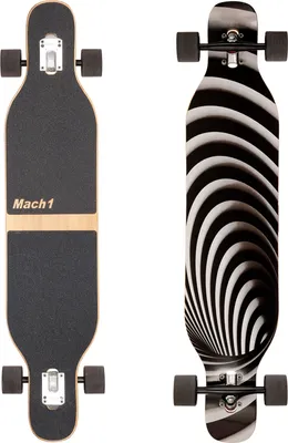 Produktbild von Mach1 Bambus Longboard mit Keramik Kugellager + T-Tool - Skateboard Drop Through Cruiser Komplettboard 2854