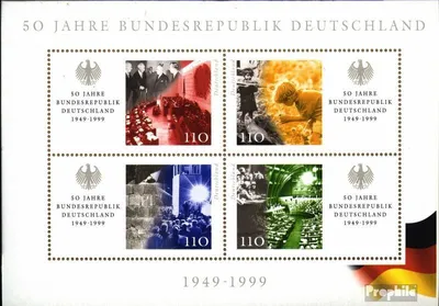 Produktbild von Briefmarken BRD (BR.Deutschland) 1999 Mi Block49 (kompl.Ausg.) Ersttagsblatt 50J. BRD