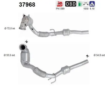 Produktbild von AS Katalysator Kat für VW Passat Variant (3G5, CB5) Euro 6 37968