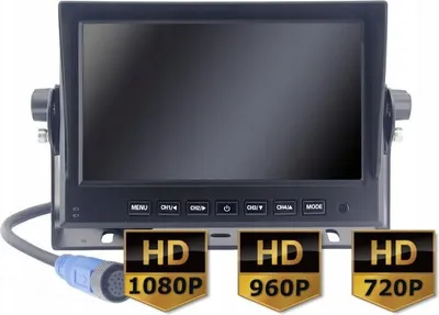 Image de moniteur AHD 7 pouces à 4 canaux avec fonction d'enregistrement DVR