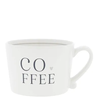 Produktbild von Tasse, Becher COFFEE weiß schwarz für 270ml Keramik Bastion Collections