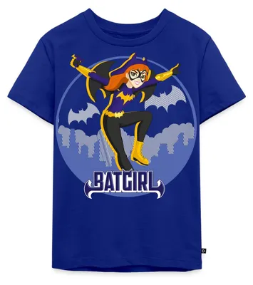 Produktbild von Spreadshirt Super Hero Girls Batgirl In Gotham Kinder Premium T-Shirt, 122/128 (6 Jahre), Royalblau