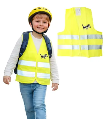 Imagen del producto de SÓLO PARA PRIMEROS AUXILIOS - P-91926 00. Chaleco de seguridad infantil "Zebra", color amarillo, solo para emergencias