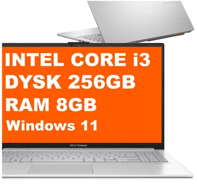Image de ASUS Vivobook Go 15 E1504GA-WS35, processeur Intel Core i3 série N, 39,6 cm (15,6 pouces), 1920 x 1080 pixels, 8 Go, 256 Go, Windows 11 Édition Familiale en mode S