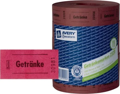 Obrázok produktu pre 5x Roll Beverage Marker 57x30mm Red 5000 Tear Offs