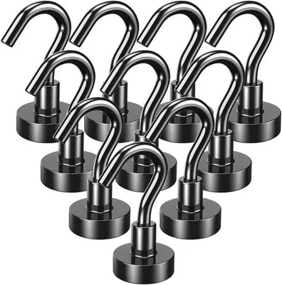 Produktbild von Famanu Magnetische Haken 15 kg Tragkraft - Schwarz