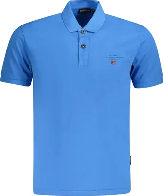 Immagine prodotto di Polo da uomo a manica corta blu - Vestibilità regolare con ricamo e stampa