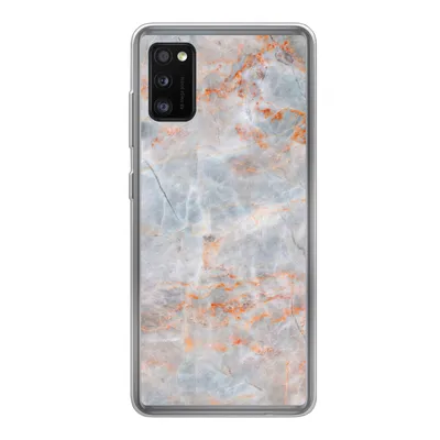 Produktbild von MuchoWow® Handyhülle Schutzhülle Hülle für Samsung Galaxy A41 Marmor - Luxus - Orange Silikon Softcase Handy Hülle - Mobiltelefon