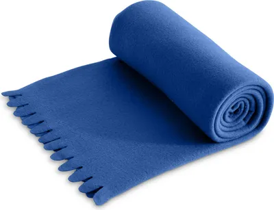 Produktbild von wometo WAVE Fleecedecke 120x160 cm – OEKO-TEX ca. 300g weiche Fleece Decke mit Wellenrand Anti-Pilling blau