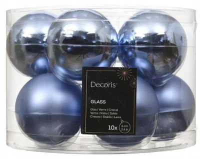 Produktbild von Weihnachtskugeln Glas 6cm x 10 Stück - Dunkelrosa