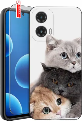 Produktbild von Hülle für Motorola Moto G45 5G | Designs | Mattes Silikon-Case + 9H-Glas