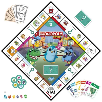 Produktbild von Monopoly Junior Brettspiel Wirtschaftliche Simulation