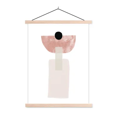 Produktbild von MuchoWow® Textilposter Pastell - Abstrakt - Design 120x160 cm mit holzfarbenen Rahmen - Plakatkarton