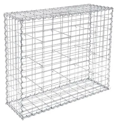 Produktbild von Gabionen-Steinkorb aus Metallgeflecht, silber, 100 x 80 x 30 cm