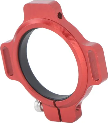 Imagen del producto de Ajustador de plato de cadena para bicicleta, de alta resistencia, superficie lisa, fabricado en aleación de aluminio, larga durabilidad, ideal para bicicletas de carreras (rojo)