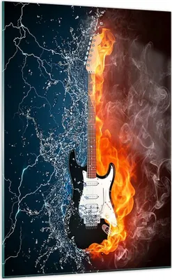 Produktbild von Bilder auf glas - Einteilig - Gitarre Instrument Musik - 70x100cm - Glasbilder - Wandbilder - Bilder - zum Aufhängen bereit - Wanddekoration aus Glas - Glas Bilder - Wandbild auf Glas - GPA70x100-0215
