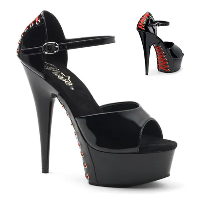 Produktbild von DELIGHT-660FH Damen Sandale von Pleaser, Schwarz  , EU 42, US 12