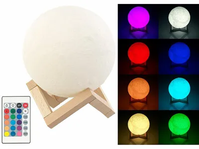 Image de Lampe lune télécommandée à luminosité et couleur variables, Ø 15 cm
