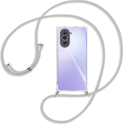 Produktbild von Handykette Backcover-Schutzhülle mit Band (Metall silberfarben) für Huawei nova 10 (NCO-AL00, 6.67'') - silbergrau
