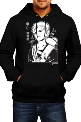 Obrázok produktu pre Pánska Mikina S Kapucňou Japan Manga Comics Anime Naruto Gaara 01 Var-044, Man M / čierna