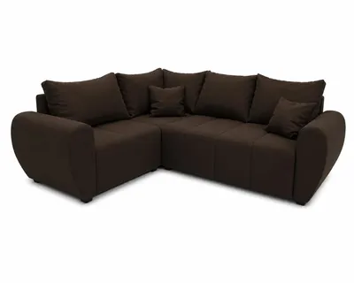 Image de Canapé d'angle MOKA L, côté gauche, avec fonction couchage en L, canapé avec coffre de rangement, canapé de salon, canapé, canapé-lit, ensemble de canapés – Marron Kronos 06