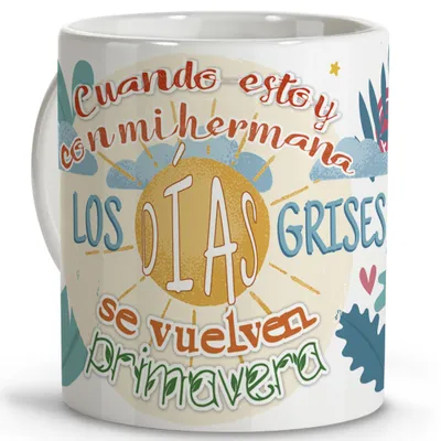 Schwesterntasse Keramik 330 ml Geschenk für Schwester modern