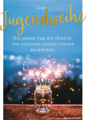 Produktbild von Jugendweihe - Glückwunschkarte im Format 11,5 x 17 cm mit
