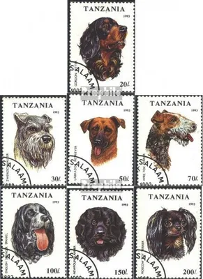 Produktbild von Briefmarken Tansania 1993 Mi 1599-1605 (kompl.Ausg.) gestempelt Hunde