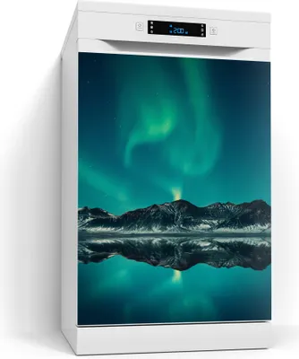 Produktbild von DEQORI Magnetmatte Spülmaschine beschreibbar 60x80 cm 'Polarlichtzauber' Magnetfolie