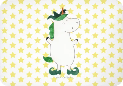 Produktbild von Mr. & Mrs. Panda magnet Einhorn Joker - Weiß - Geschenk, haftmagnet, Unicorn, zettelhalter, Gaukler, Einhörner, büromagnet, whiteboardmagnet, Hofnarr, Kühlschrankmagnet