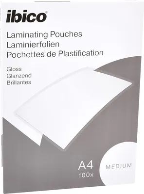 Produktbild von ibico Basics Laminierfolientasche DIN A4 glänzend 200 mic 100 Stück