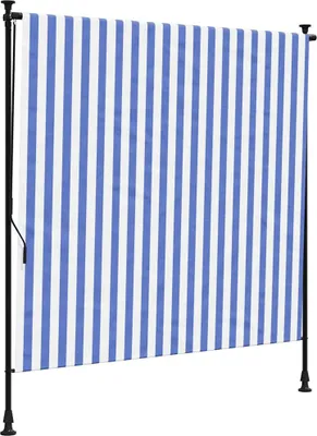 Produktbild von vidaXL Außenrollo Blau und Weiß 200x270 cm Stoff und Stahl