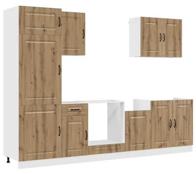 Immagine prodotto di vidaXL Set di armadietti da cucina 7 pezzi Kalmar Artisan in legno di quercia