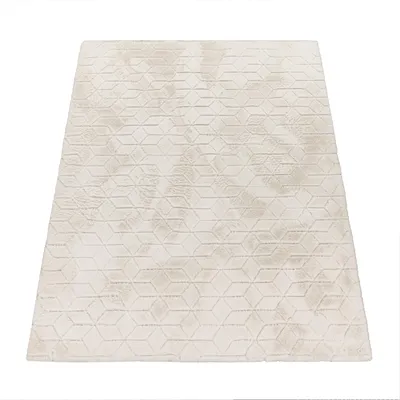 Image de Tapis Bubble Salon Chambre Fourrure Géométrique 3D Taille 120x160 cm