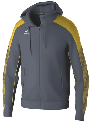 Produktbild von Erima Evo Star Trainingsjacke mit Kapuze Schiefergrau/Gelb Junior