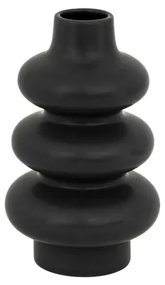 Produktbild von Atmosphera | Keramikvase - Clothlide - Schwarz - Elegante Deko - Ideal für Blumen und Geschenke