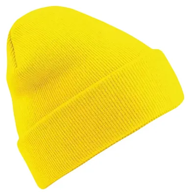 Produktbild von Beechfield Uni Strickmütze für Erwachsene FK1482 (Einheitsgröße) (Gelb)