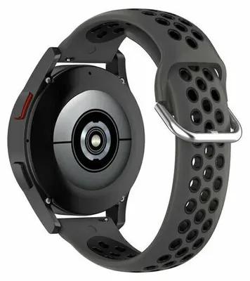 Produktbild von By Qubix passend für Garmin Venu / Sq / Sq2 / 2 plus - Silikon-Sportarmband mit Schnalle - Schwarz