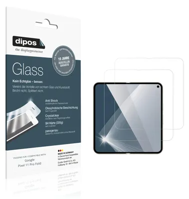 Immagine prodotto di 2x Pellicola Protettiva per Google Pixel 11 Pro Fold Lato esterno Protezione Vetro Flessibile 9H dipos