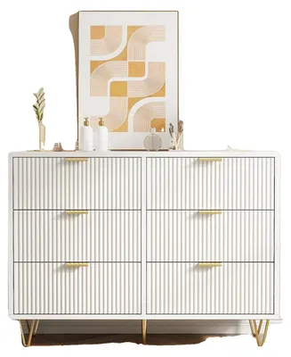 Image de Commode, design moderne, grand espace de rangement, blanc  100 x 34 x 73 cm